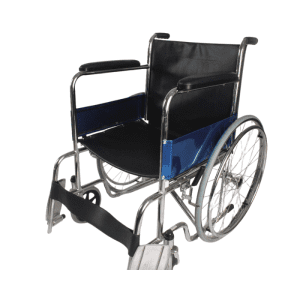Fauteuil roulant adulte simple chromé roue plein