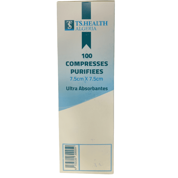 COMPRESSES PURIFIEES 100 PIECE 7.5*7.5