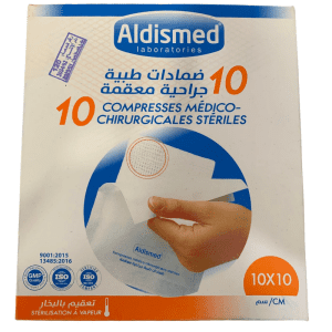 COMPRISSES STERILES 10 PIECE 10cm*10cm
